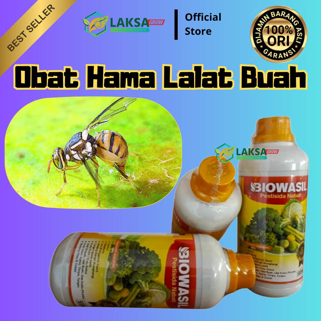 Insektisida Pestisida Organik Obat Hama BIOWASIL Pembasmi Lalat Buah Pada Semua Tanaman - Obat Pemba