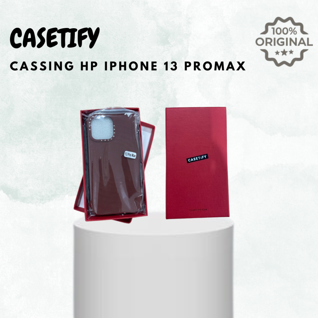 Casetify Cassing HP Iphone 13 Promax Maroon