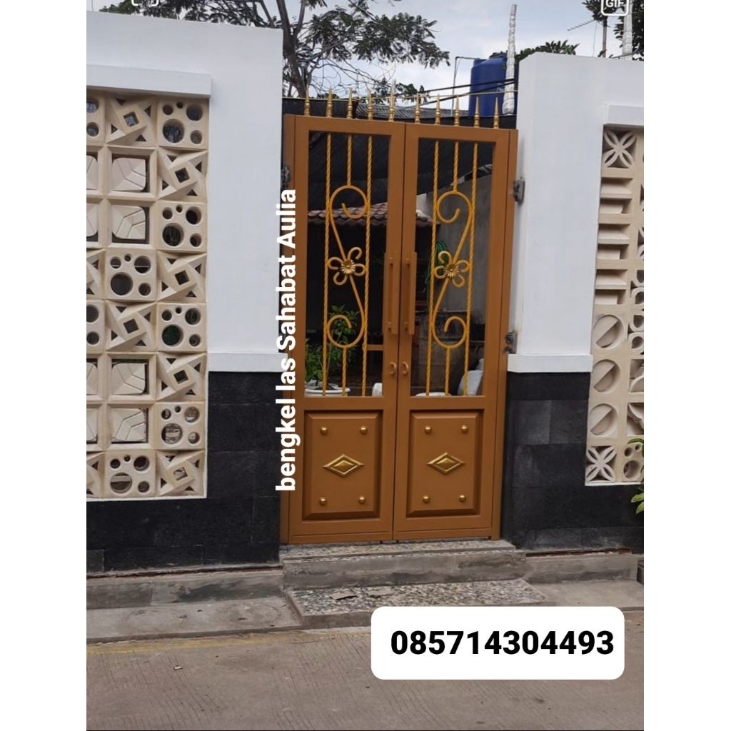 PINTU PAGAR KUPU-KUPU MINIMALIS TEMPA