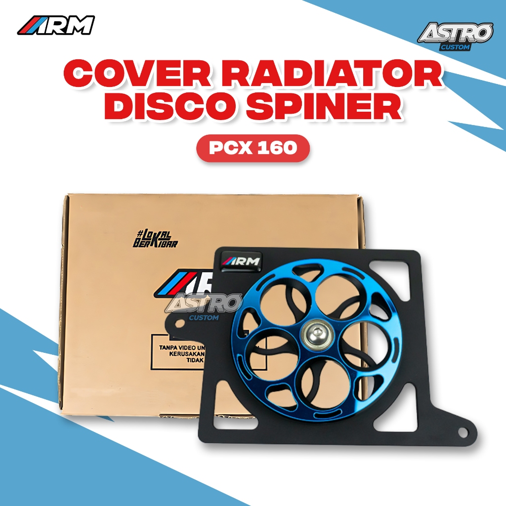 Cover Radiator Spiner ARUMI Disco Vario 160 PCX ADV 160 Stylo 3D Two Tone Full CNC Aksesoris Motor