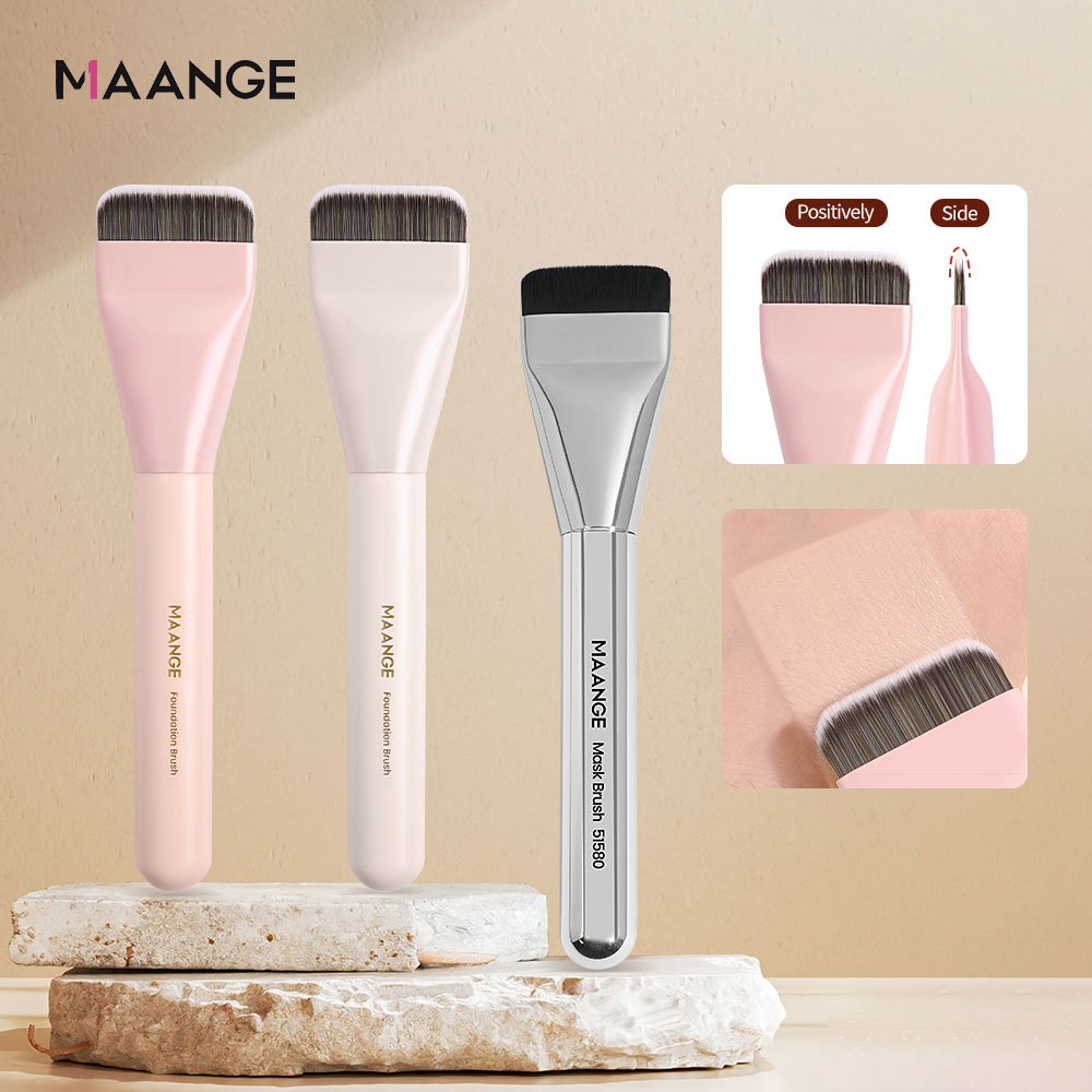 MAANGE Kuas Foundation Brush Kuas Masker Wajah Lembut Facial Mask Brush Multifungsi Base Make Up Ala
