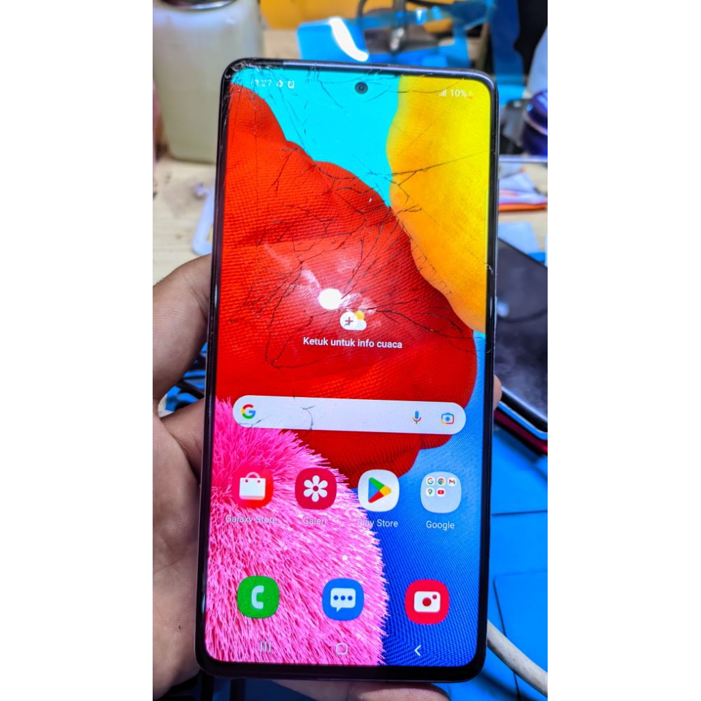 Lcd Samsung a51 original copotan (retak normal)