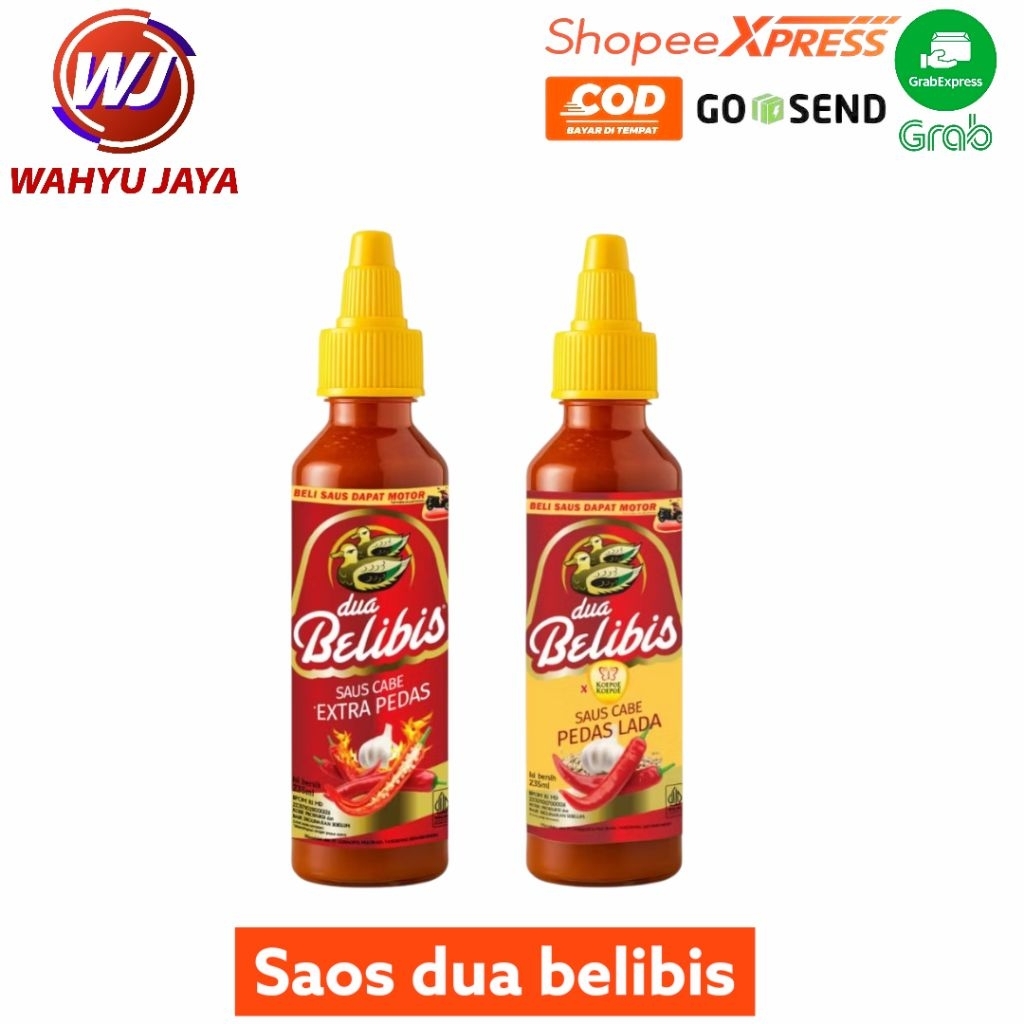 Dua belibis saus cabe pedas lada dan extra pedas 235ml