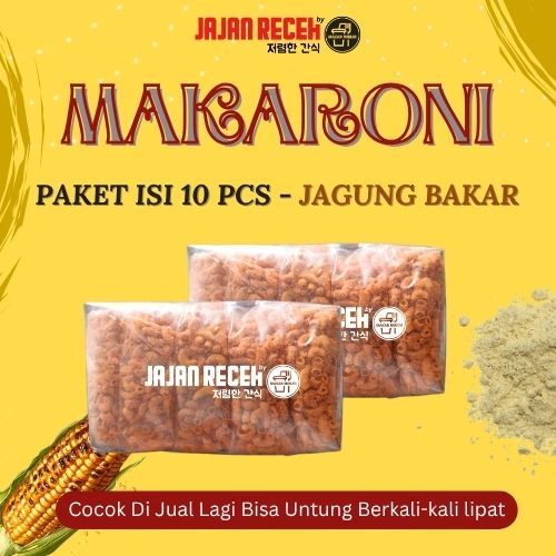JAJAN RECEH [PAKET RESELLER] 10 Pcs Cemilan Snack Makaroni Cikruh Rasa Original / Ekstra Pedas / Ext