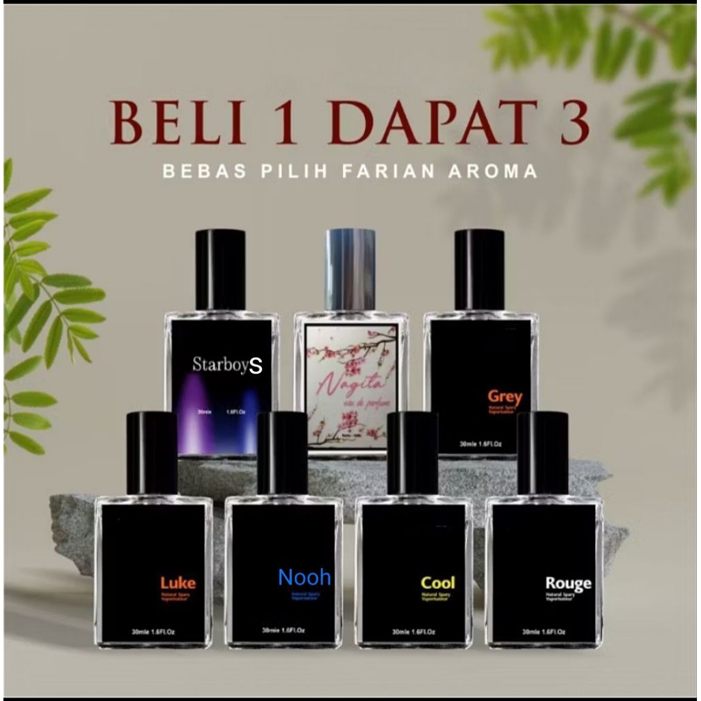 Parfum Jayrosse | Beli 1 Dapat 3 | Parfum Jayrosse Eau De Parfume 30ml | Parfum Unisex Tahan Lama | 