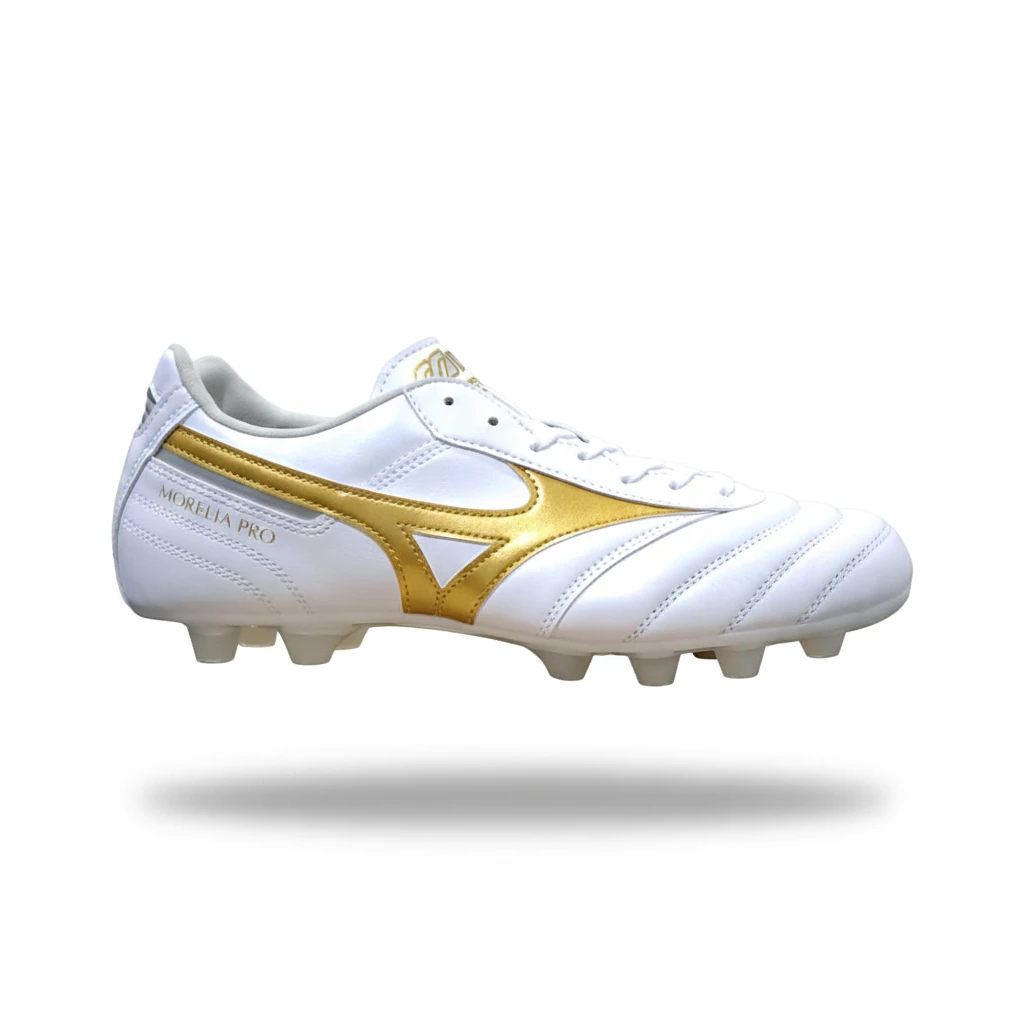 Sepatu Bola Mizuno Morelia II Pro FG - White Football Gold P1GA260650 Original