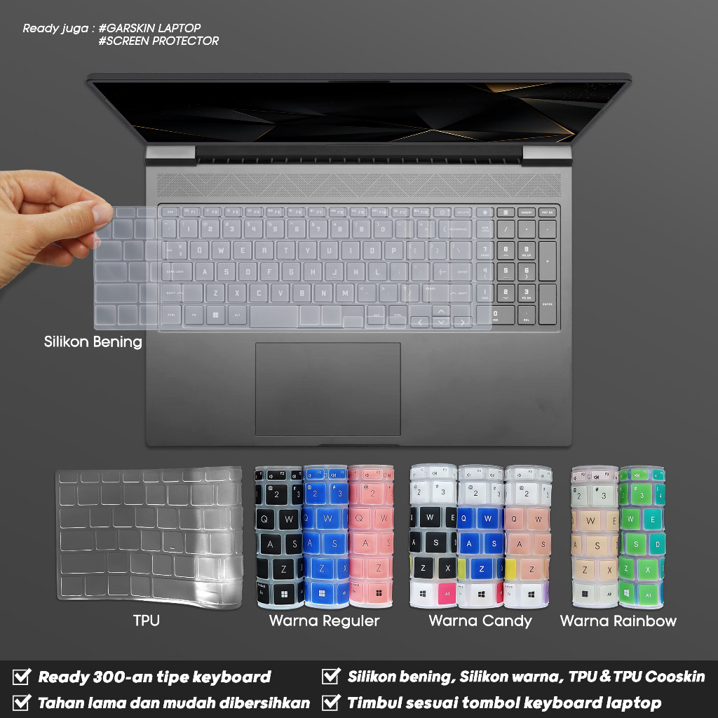 Pelindung Keyboard Protector Cover Kompatibel dengan HP Omen 16-ap ap0169ax ap0176ax ap0196ax ap0197