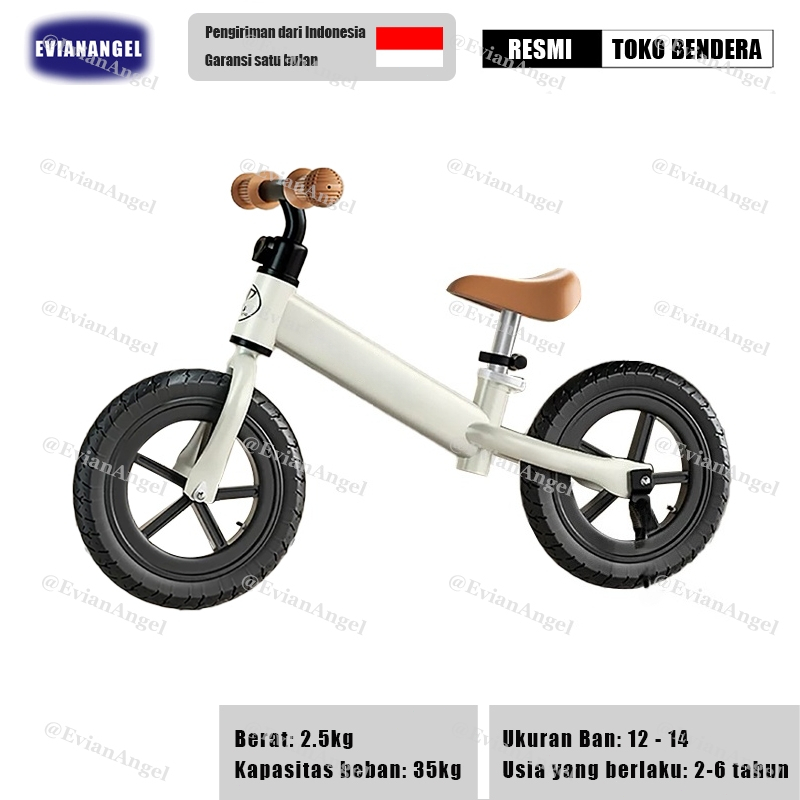 EVIANANGEL Sepeda Tanpa Pedal Untuk Anak-Anak Sepeda Balance Bike Tanpa Pedal Anak Sepeda 1-5 Years 