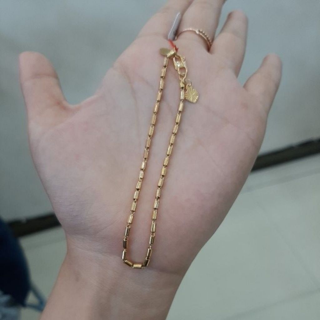 gelang bambu emas asli kadar 300