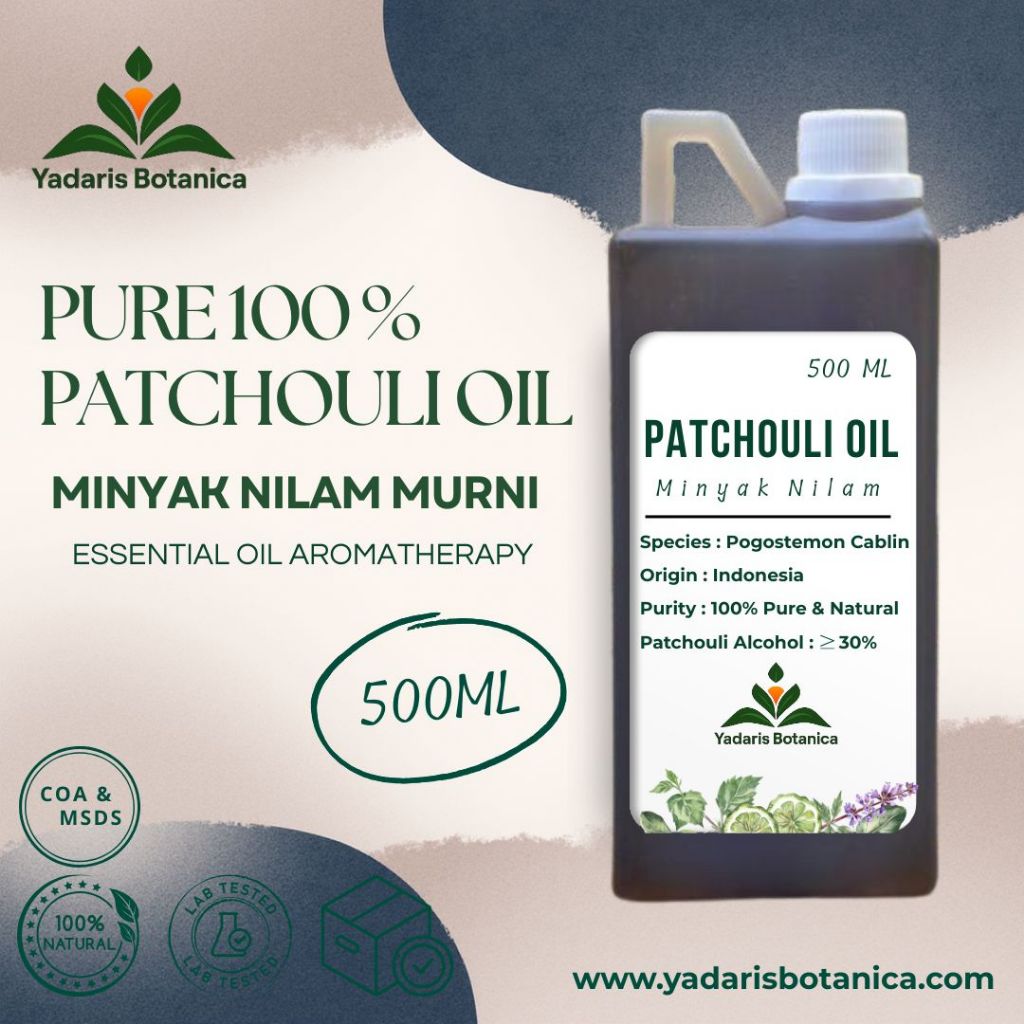 Patchouli Oil (Minyak Nilam Murni) Kemasan Kecil 500ml/1000ml