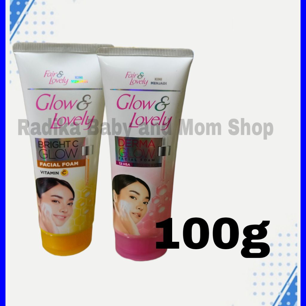facial foam, sabun cuci muka,  fair and lovely glow and lovely 100g