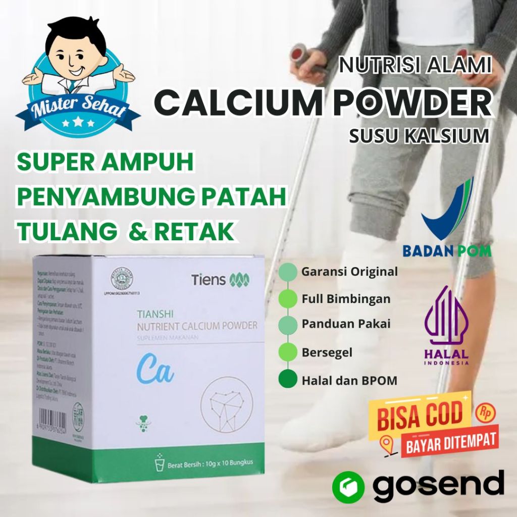 Tiens Calcium Susu Untuk Patah Tulang dan Tulang Retak - Nutrient Calcium Powder isi 10 Sachet
