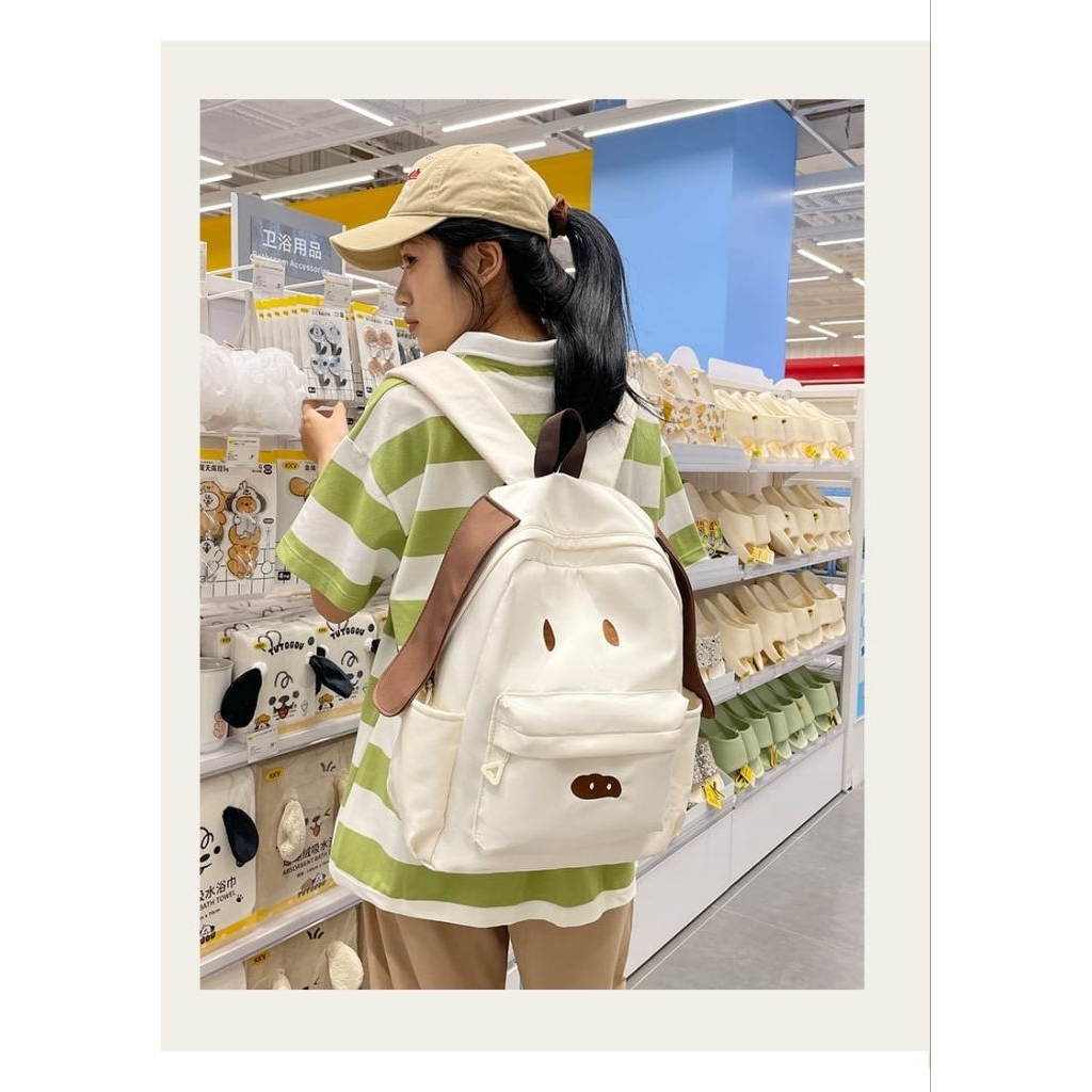 tas ransel sekolah wanita//tas punggung laptop wanita//tas sekolah SD-SMP-SMA perempuan//tas Snoopy 
