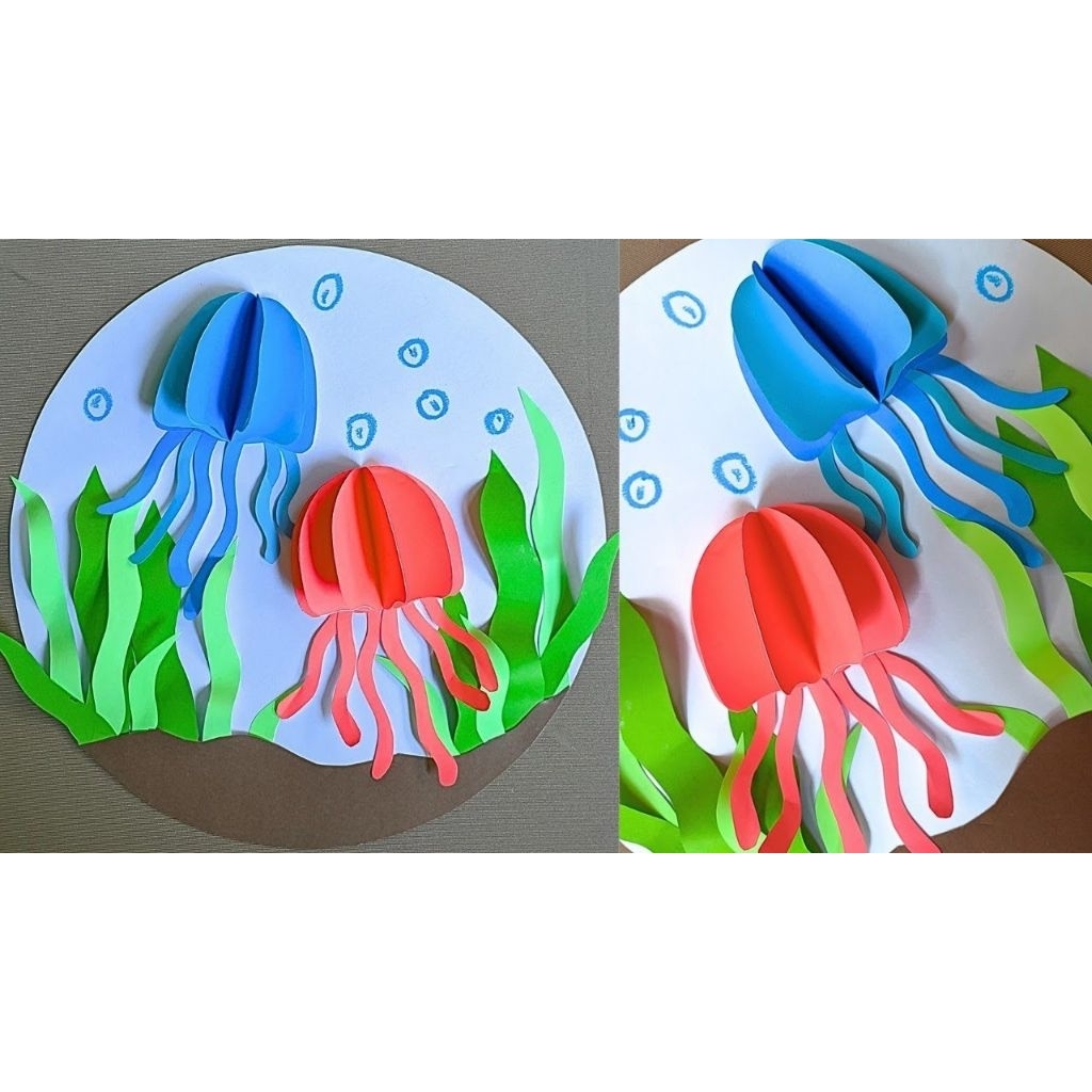 Kerajinan Origami Ubur-ubur/Prakarya Hiasan Origami/Paper Garland 3D