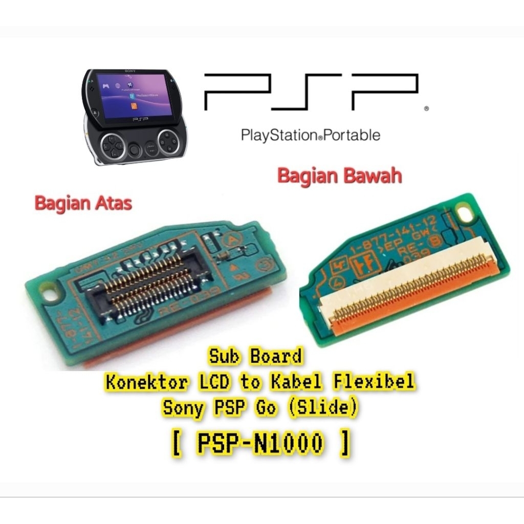 Konektor LCD to Kabel Flexibel Sony PSP Go (Slide) PSP-N1000 (Original Baru)