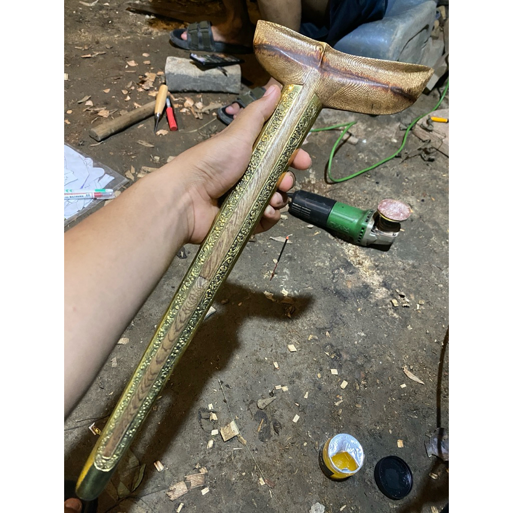 warangka 1 set wulan tumanggal iras pelet kendit dengan bahan kayu dao