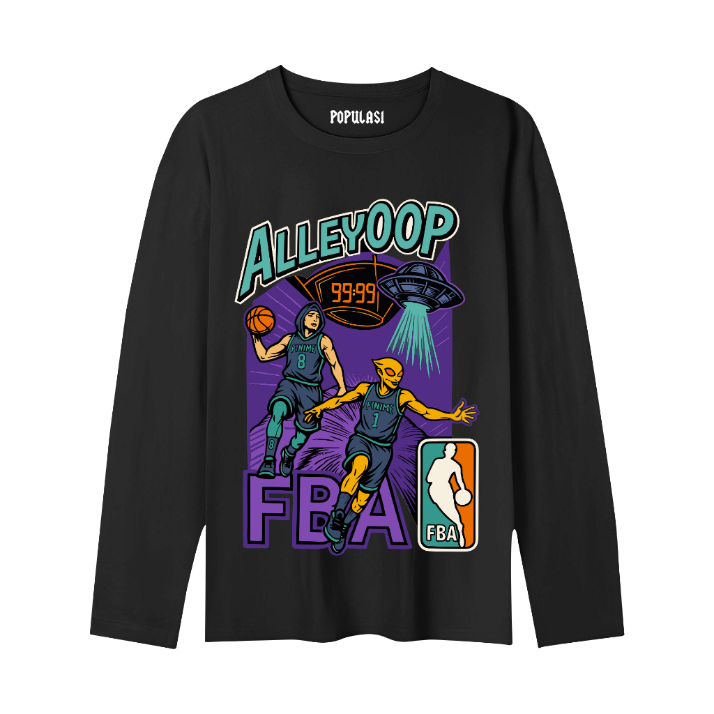 Cavenza T-shirt Lengan Panjang Alleyoop Fba Varian Streatwear Unisex