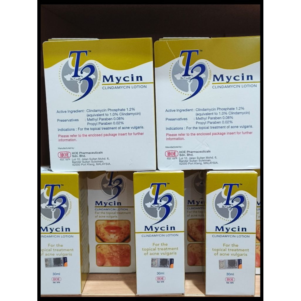 T3 Mycin lotion obat jerawat ampuh 30ml original malaysia