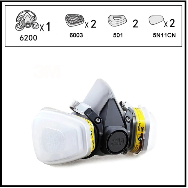 Masker 3M 6200 Respirator + 3M 6003 Cartridge filter Set