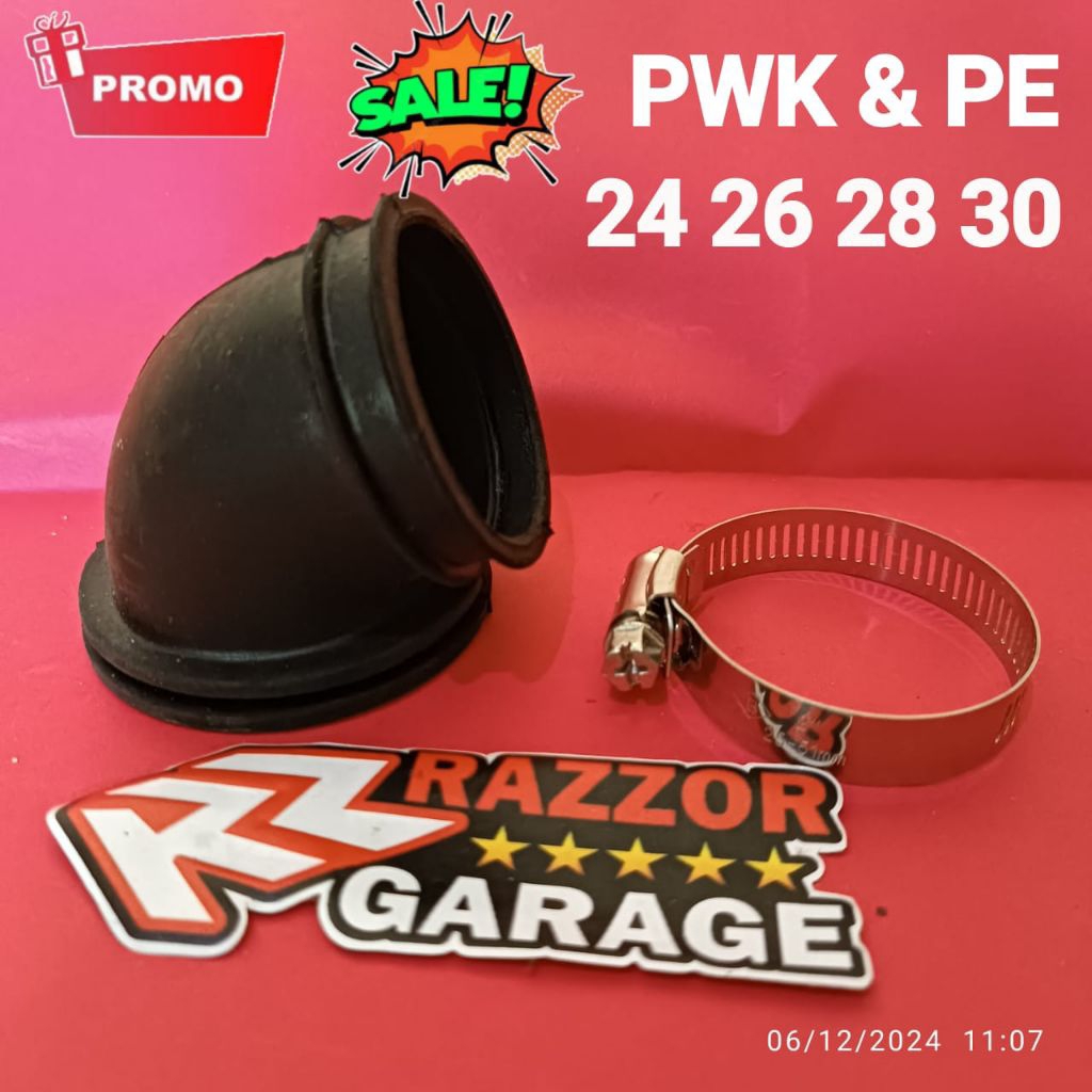 KARET FILTER PE PWK 24-26-28-30 BENGKOK FREE KLEM BAHAN TEBAL