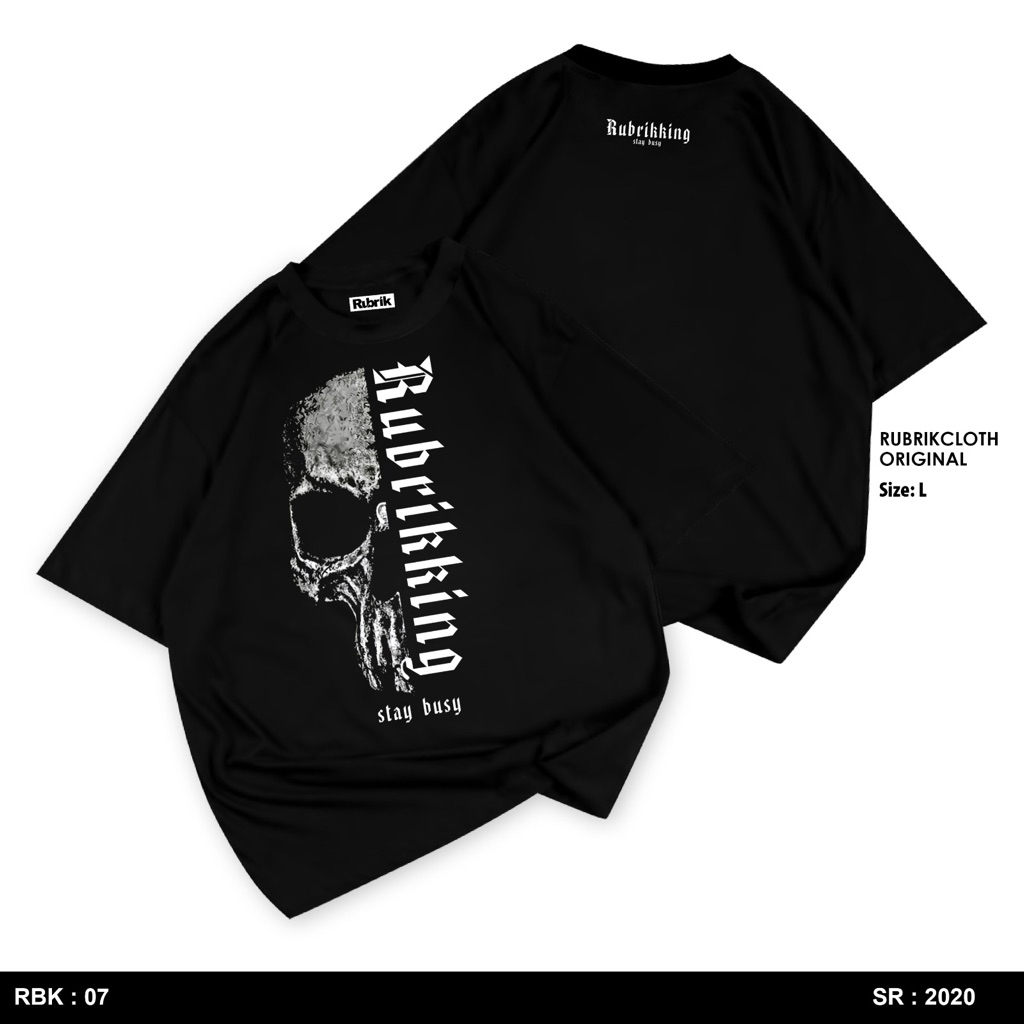 RUBRIK - Kaos Distro Premium / Baju Kaos Distro Pria Wanita / T Shirt Distro 100% Cotton 24s Unisex-