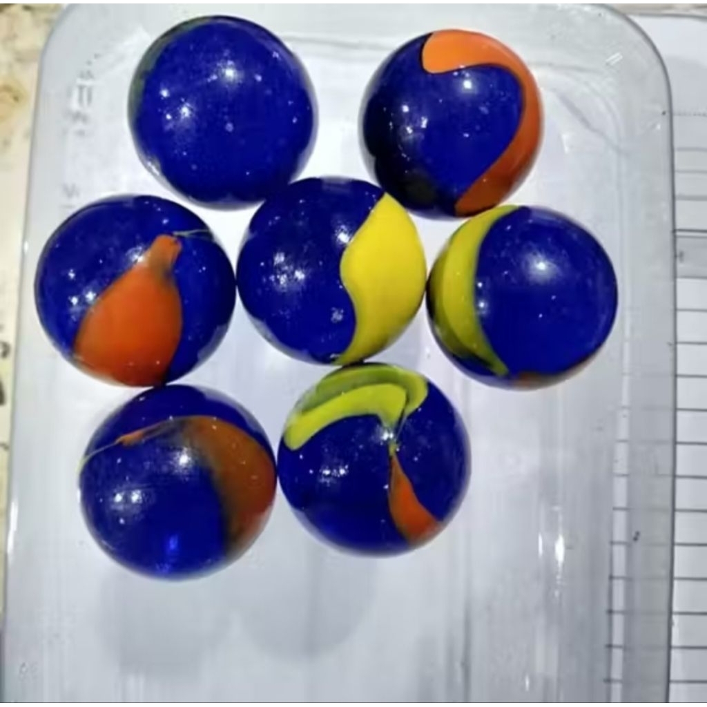 kelereng Keramik biru ada 2ukuran