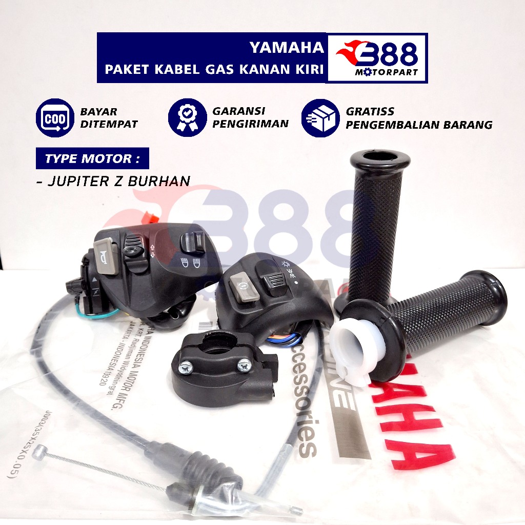 PAKET KABEL GAS + SAKLAR KANAN KIRI JUPITER Z BURHAN