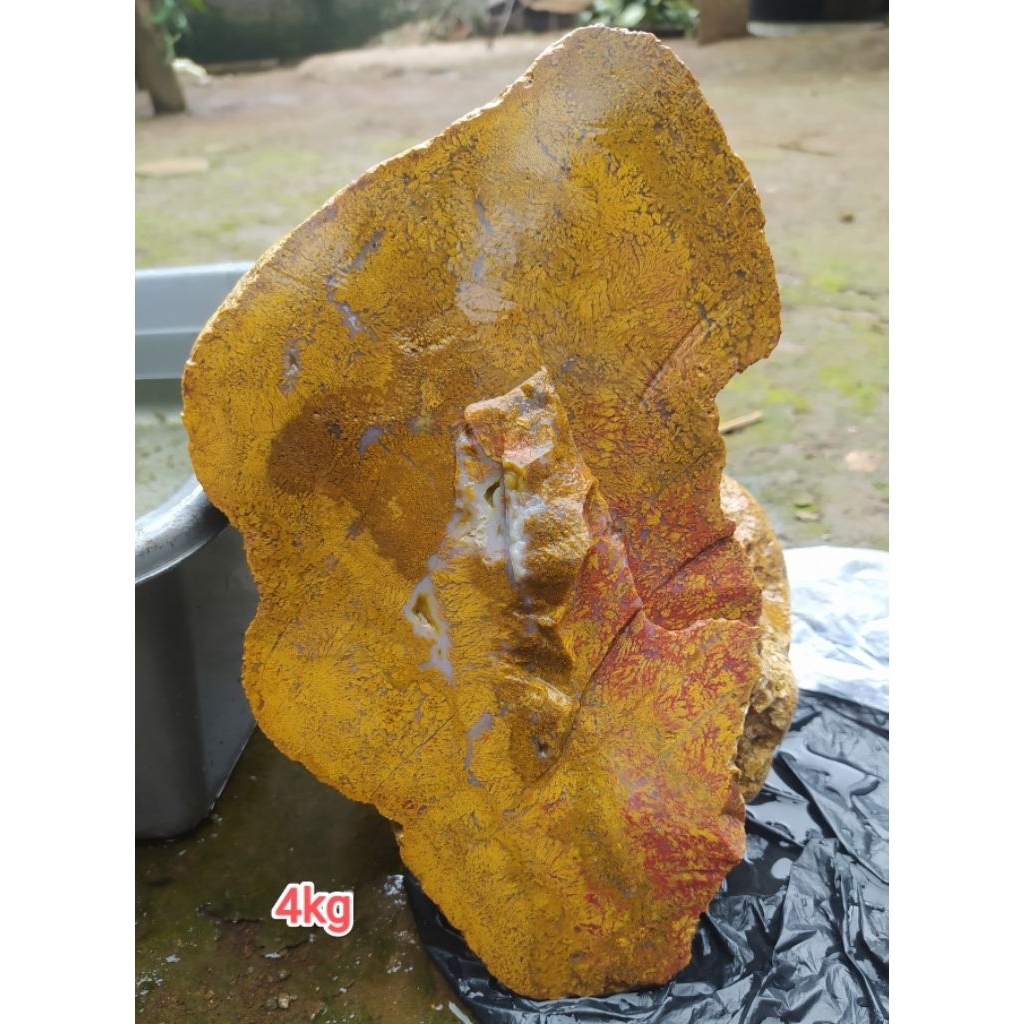 batu akik bahan bongkah pancawarna rande cristal galian langka berkualitas