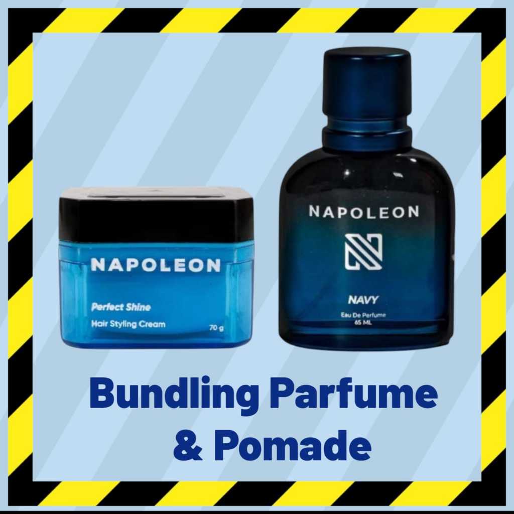 PAKET NAPOLEON Parfum Pria EDP - NAVY 65 ML & NAPOLEON Hair Styling Cream Rambut 70g