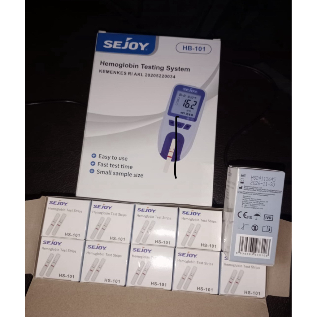 Strip HB Sejoy Hemoglobin isi 50