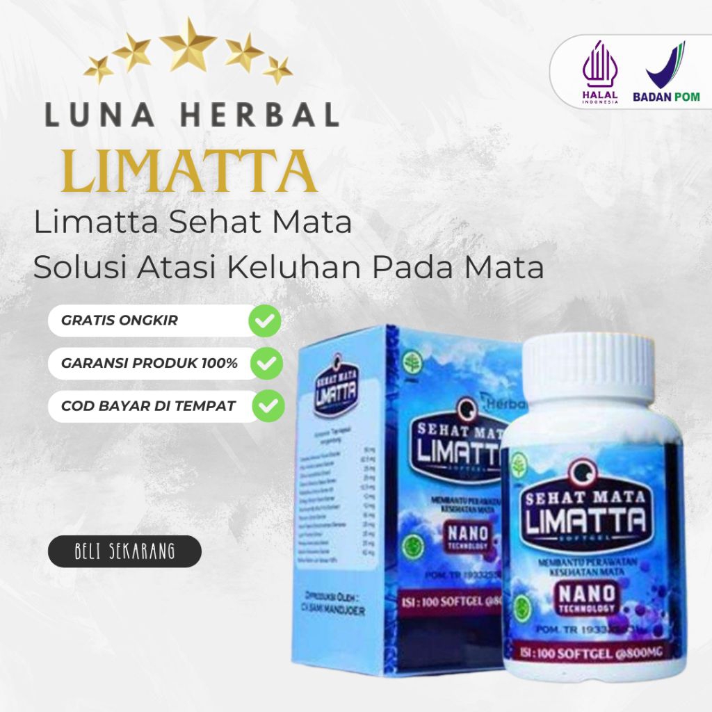 LIMATTA Walatra SEHAT MATA - Obat Mata Berlemak - Obat Herbal Spesialis Atasi Masalah Mata