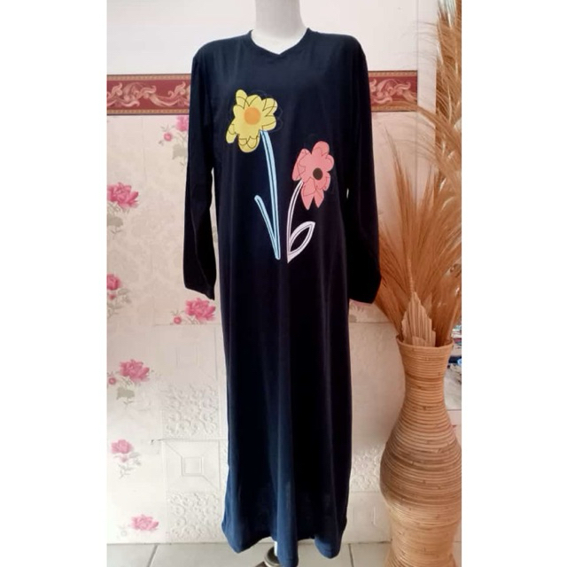 (OBRAL)Gamis babyterry dewasa / gamis bahan kaos melar jumbo / gamis murah