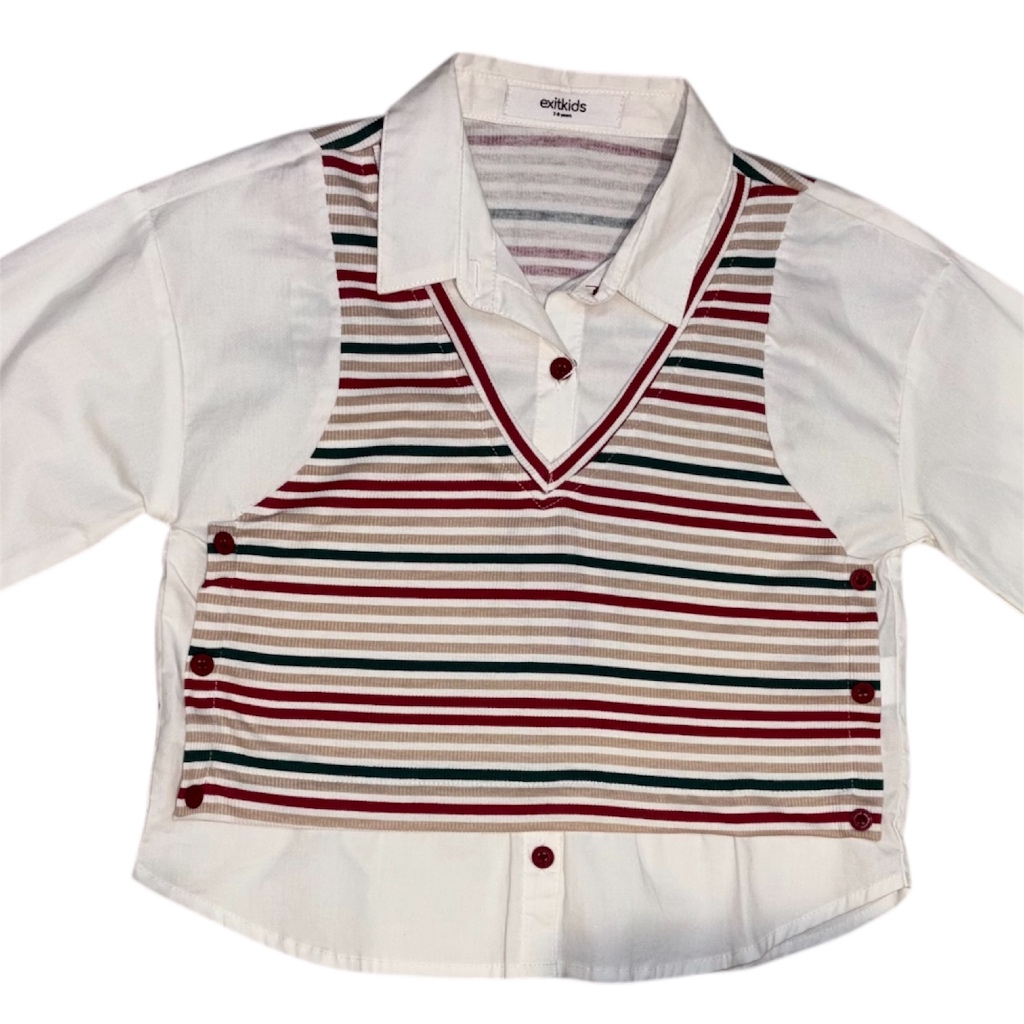 Exit Kids - 316.51462TO.19 | Blouse Kemeja Anak Perempuan - Atasan Lengan Panjang