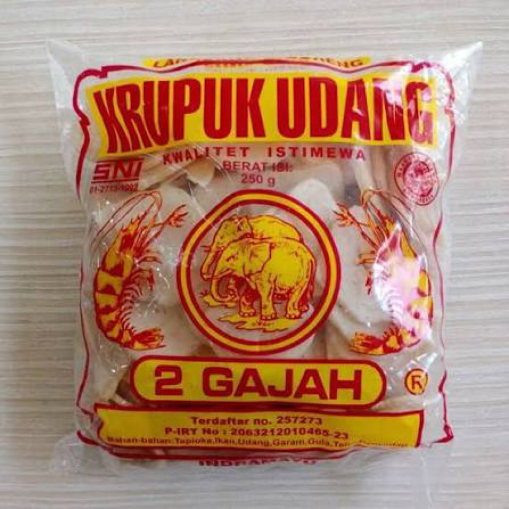 Kerupuk udang 2 gajah Bandung