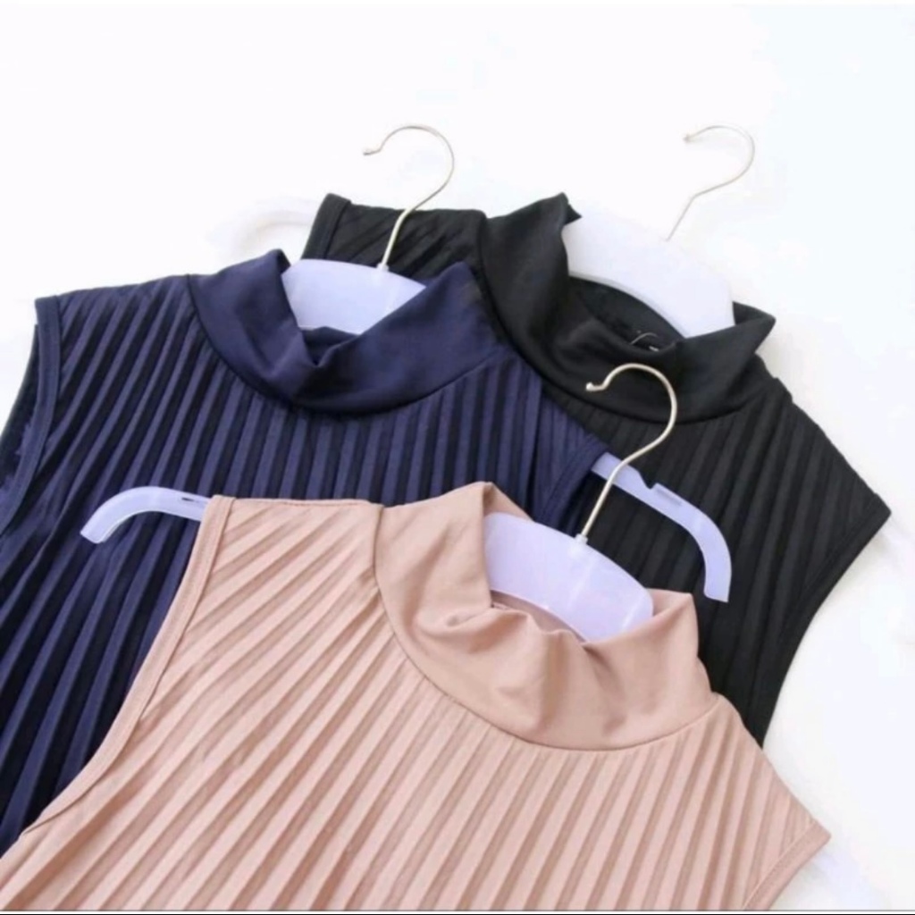 Gamis Plisket/Inner Dres Lengan Pendek/Dres Plisket/Innner Dres Polos