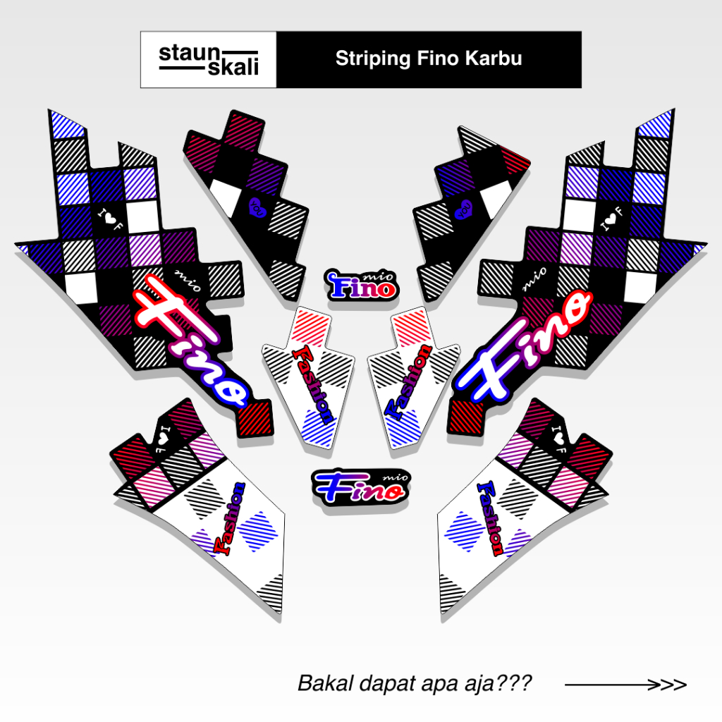 Striping Fino Karbu Variasi (22) Full Body Original