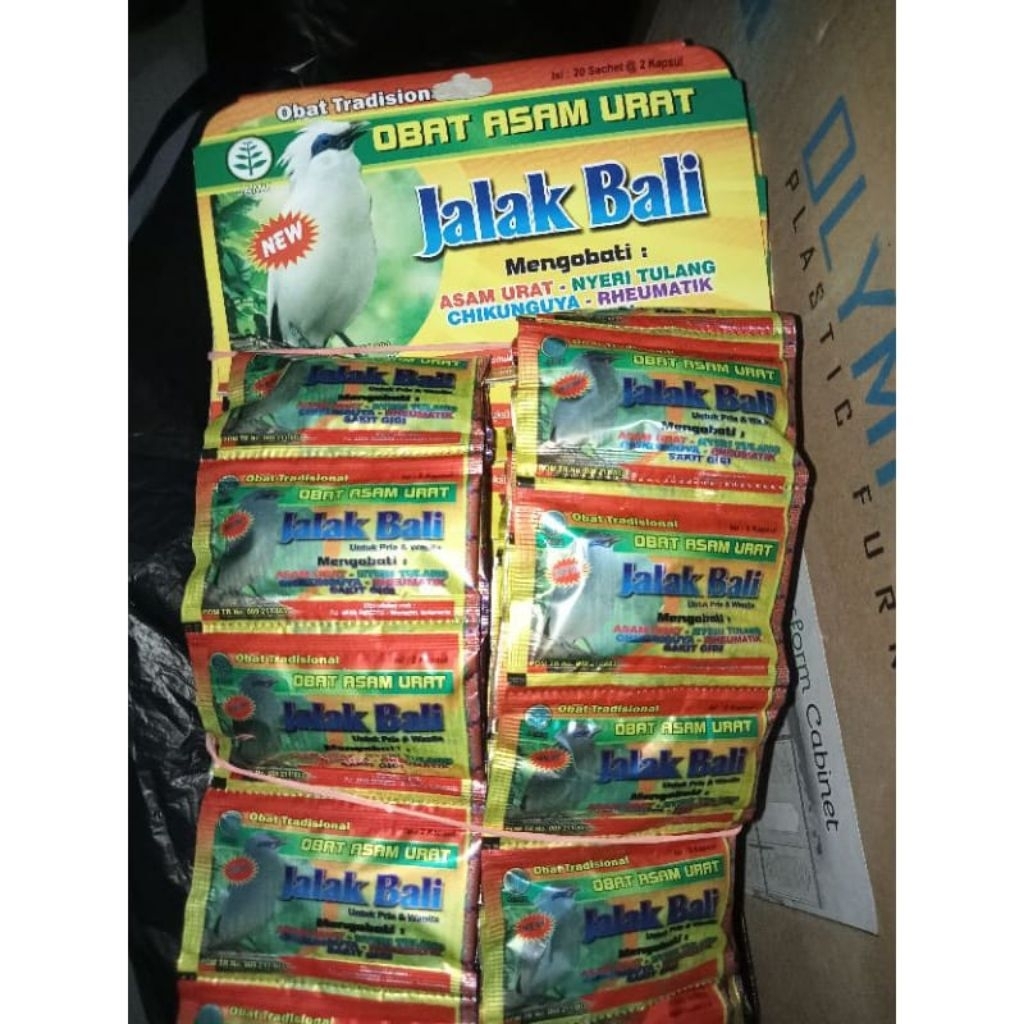 PAKET 100 HANGER OBAT ASAM URAT CAP JALAK BALI ORIGINAL