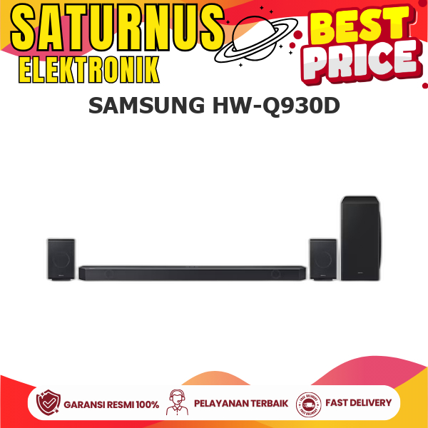 Soundbar Samsung HW ‑Q930D Dolby Atmos 9.1.4 Q‑Symphony Q930D HWQ930D ( Bukan S95TR )