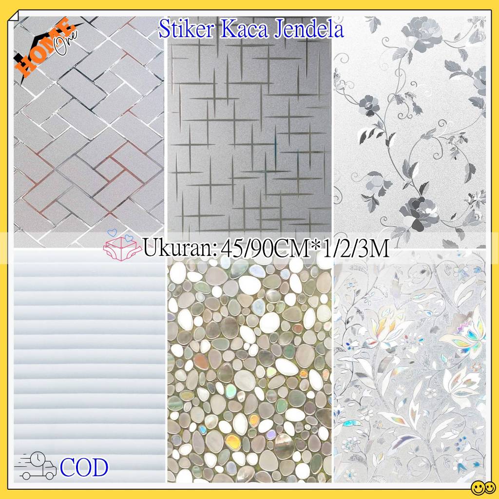 Stiker Kaca Premium Hologram Sunblast Tebal Mewah Glitter Sticker Kaca Jendela 90cm*300cm Anti Panas