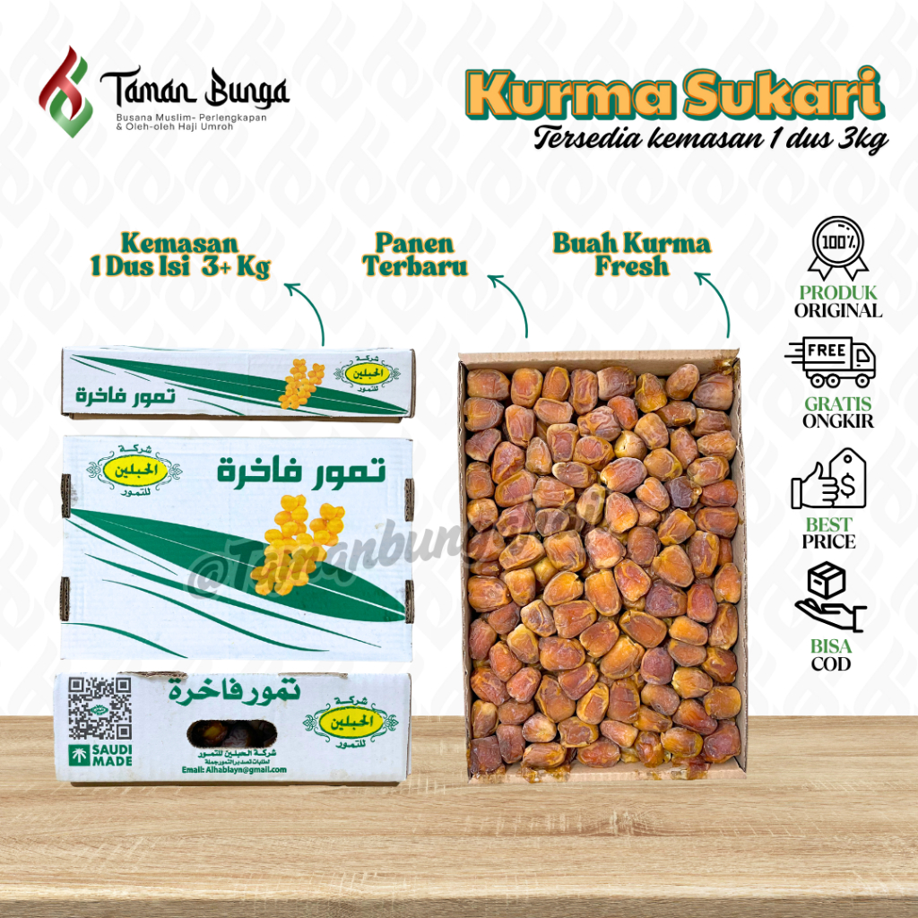 KURMA SUKARI / KURMA RAJA AL QASIM PREMIUM / 1KG