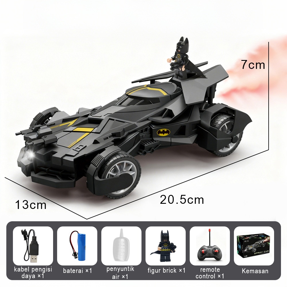 BEST DEALS Tatajoy Mobil Remote Control Batman Semprotan Air Lampu High Speed RC Car Anak Formula