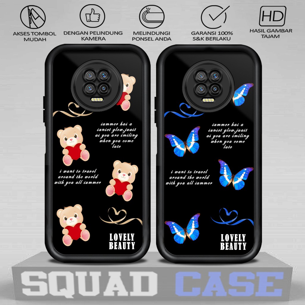Softcase Glass kaca untuk INFINIX NOTE 7 Motif CUTE Casing Handphone Case Hp Procamera