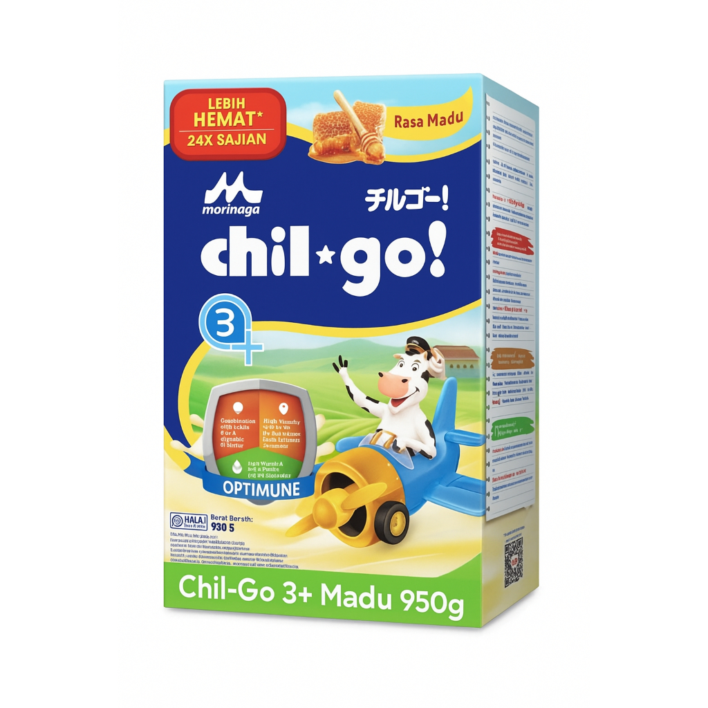 Morinaga Chil-Go 3+ Madu 950g – Susu Pertumbuhan Anak 3 Tahun Ke Atas Rasa Madu | OPTIMUNE