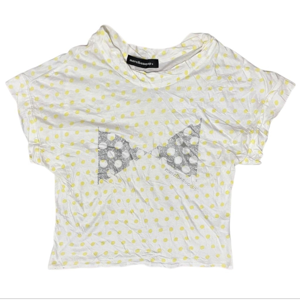 mercibeaucoup polkadot ovs crop t shirt