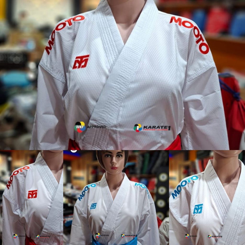 KUMITE UNIFORM RED/BLUE WKF APPROVED// BAJU KUMITE MOOTO MTX MERAH/BIRU WKF APPROVED SET