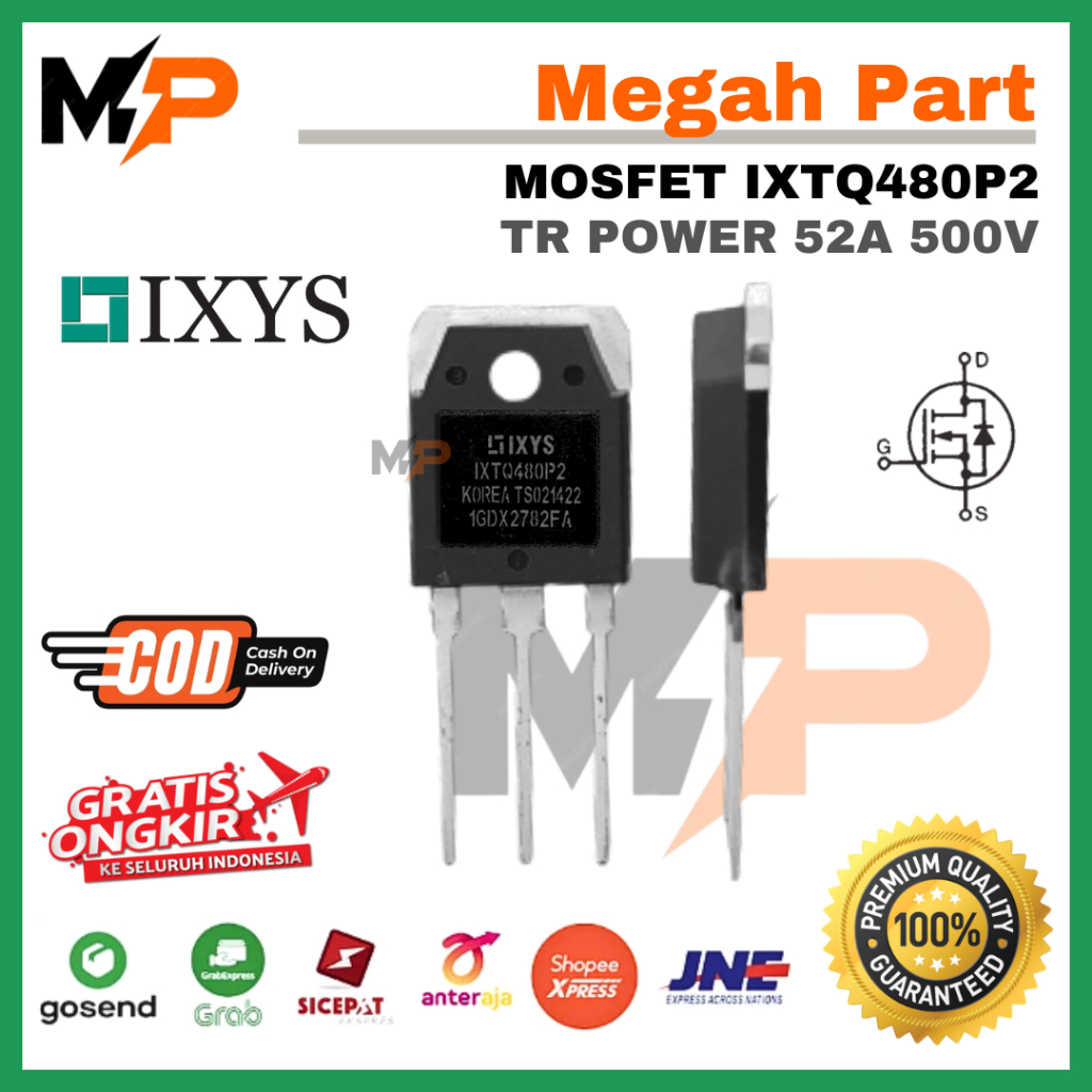 TR Mosfet IXTQ480P2 ORIGINAL KOREA 52A 5000v - TR Power IXTQ480P2 IXTQ480 P2 - TR Power IXTQ480P2 - 