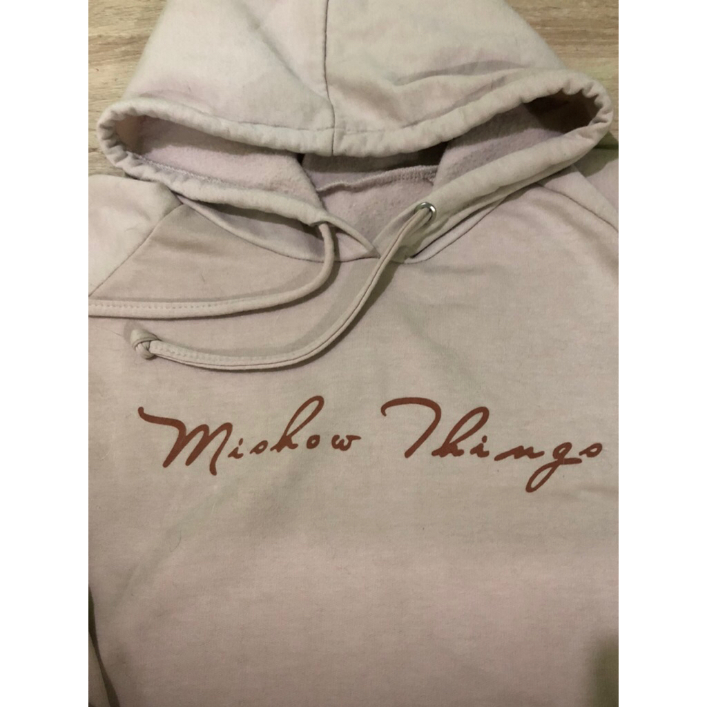 hoodie cream atasan wanita