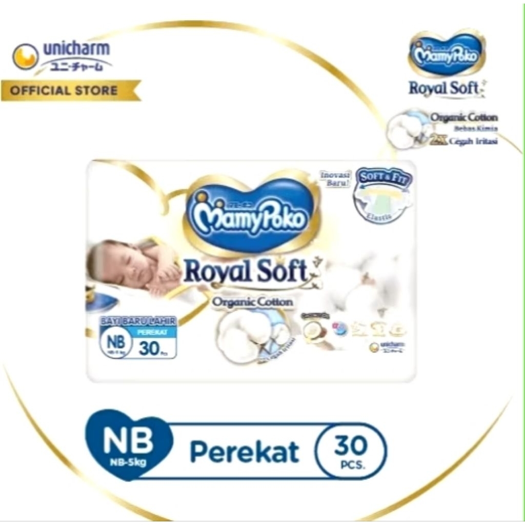 MAMYPOKO ROYAL SOFT NEWBORN 30