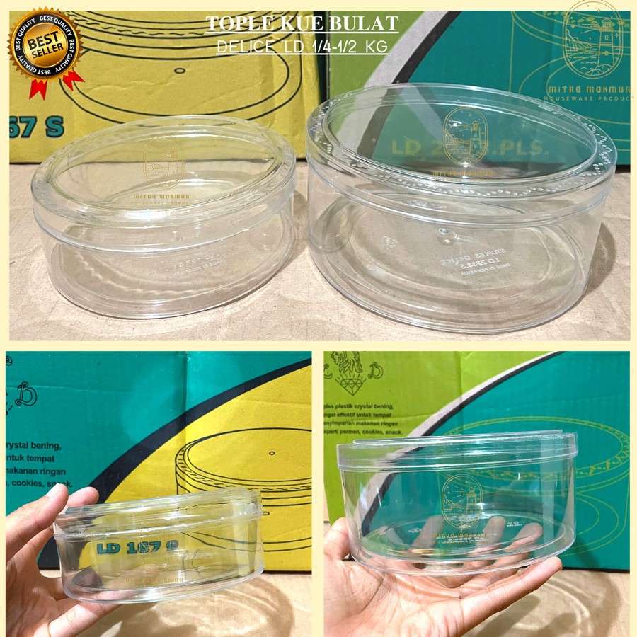 Toples Kue Kering Coklat Lebaran Plastik Delice 1/2 Kg Perlusin