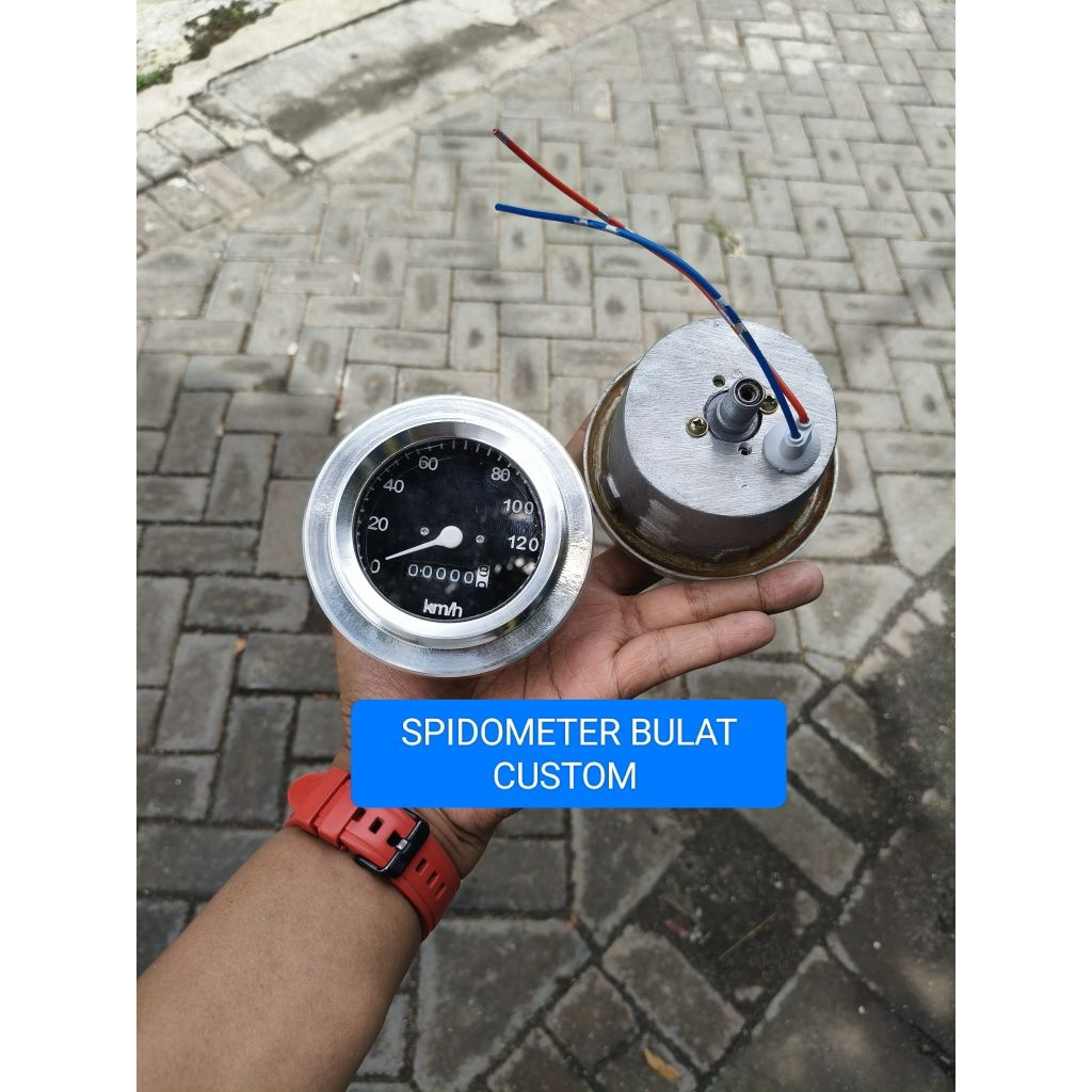 Speedometer bulat Custom /spido bulat pnp cb ke batok yl atau cb100